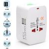 LAMTECH TRAVEL ADAPTER WITH 2 USB PORT & 4 DIFFERENT PLUGS